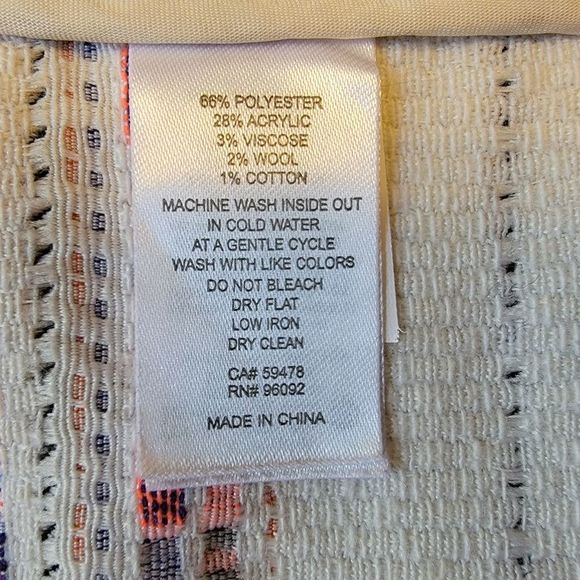 Anthropolgie Belle Vere Southwestern Fringe Tweed Jacket - Picture 9 of 12